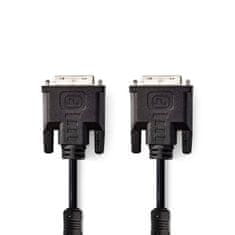 Nedis DVI cable | DVI-I 24+5-Pin Male | DVI-I 24+5-Pin Male | 2560x1600 | Nickel plated | 2.00 m | Straight | PVC | Black | Plastic bag 