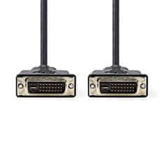 Nedis DVI cable | DVI-I 24+5-Pin Male | DVI-I 24+5-Pin Male | 2560x1600 | Nickel plated | 2.00 m | Straight | PVC | Black | Plastic bag 