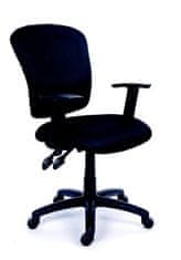 MAYAH Manažerská židle, textilní, černá základna, MaYAH "Active", černá, 11296-03 BLACK