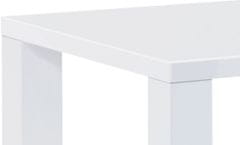 Autronic Jídelní stůl 135x80x76 cm, vysoký lesk bílý AT-3007 WT
