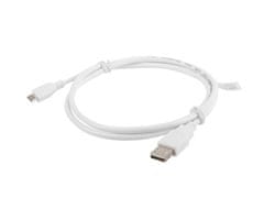 Lanberg Micro USB (M) na USB-A (M) 2.0 kabel 1m, bílý