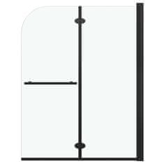 shumee Skládací sprchový kout se 2 panely ESG 95 x 140 cm černý