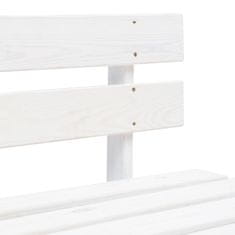 Greatstore Zahradní lavice z palet dřevo bílá