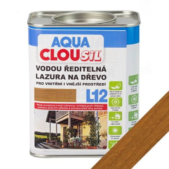 Clou Vodou ředitelná lazura L12 AQUA CLOUsil, č.4 ořech, různá balení, ekologicky nezávadná lazura na dřevo, vhodná pro interiér i exteriér, chrání dřevo po dlouhou dobu před vlhkostí i UV zářením.