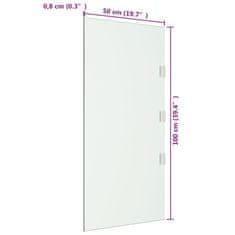 Vidaxl Boční stěna k vchodové stříšce průhledná 50x100 cm tvrzené sklo