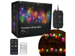 BOT Chytrý LED vánoční a párty řetěz Strawberry SL2 10 metrů Tuya RGB WiFi a BT