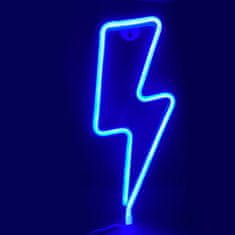 ACA ACA Lighting BLESK, 98 neonová LED lampička na baterie (3xAA)/USB, modrá, IP20, 34x2x13cm X04986318