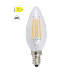 Diolamp  LED Filament Candle žárovka čirá C35 4W/230V/E14/2700K/500Lm/360°/Step Dim