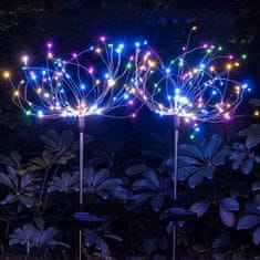 INNA Solární zahradní lampa LED dekorativní PAMPELIŠKA 72cm zaražená do země