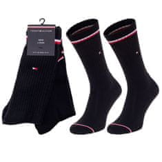 Tommy Hilfiger 100001096 Tommy Hilfiger sportovní froté ponožky 2 páry v balení, černá, 39 - 42