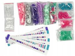 Lean-toys Sada na výrobu náramků, barevné P korálky