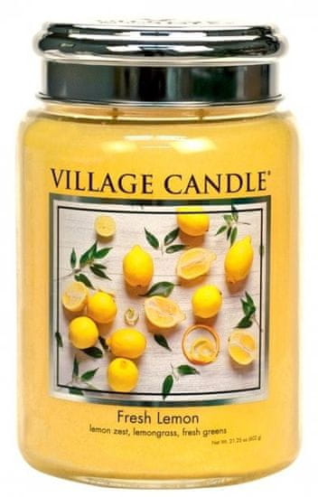 Village Candle Fresh Lemon 602g svíčka s vůní čerstvých citronů