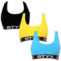 Styx 3PACK dámská podprsenka sport vícebarevná (3IP96089) - velikost L