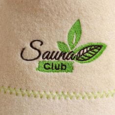 Sotra Saunová čepice s výšivkou SAUNA club, vlna plstěná