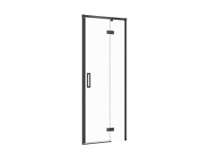 CERSANIT Sprchové dveře larga černé 80x195 , pravé, čiré sklo (S932-123)