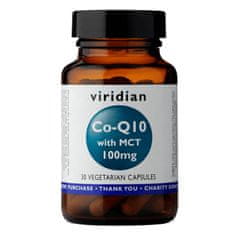 VIRIDIAN nutrition Co-enzym Q10 (Koenzym Q10) with MCT, 100 mg, 30 kapslí