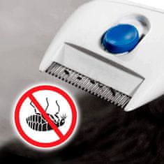 Netscroll Elektrický hřeben proti blechám pro domácí mazlíčky, účinně odstraňuje blechy a špínu, bezpečný pro dlouhosrsté a krátkosrsté kočky a psy, snadné použití, FleaComb