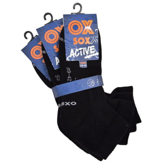 OXSOX Active unisex letní sportovní odlehčené ponožky ponožky s froté chodidlem 5300723 3-pack