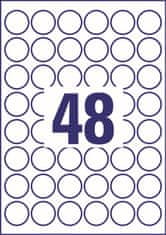 Avery Zweckform Kulaté etikety 6223-10 | Ø 30 mm, 10xA4, 480 ks, bílá