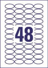 Avery Zweckform Oválné etikety 6241-10 | 40x20 mm, 10xA4, 480 ks, bílá