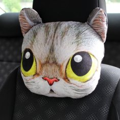 Sotra Opěrka hlavy Kočka (30x25x10) | polštář do auta | polyester