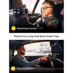 Netscroll Automobilový držák pro tablet nebo telefon, váš tablet bude bezpečně připevněn, nastavitelné úhly, ideální pro sledování filmů v autě, otvor pro nabíjení, rychlá montáž, TabletHolder