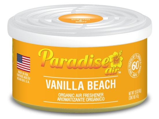 Paradise Air osvěžovač vzduchu Paradise Air Organic Air Freshener 42 g, vůně Vanilla Beach
