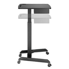 Maclean MC-903B Výškově nastavitelný stůl pro notebooky s kolečky černý 72417