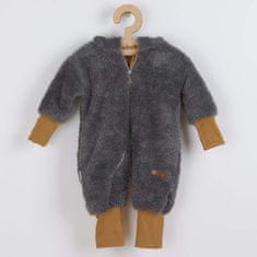 NEW BABY Luxusní dětský zimní overal Teddy bear šedý, vel. 62 (3-6m) Šedá