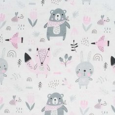 NEW BABY Dětská deka z Minky Medvídci růžová 80x102 cm