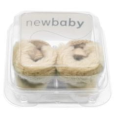 NEW BABY Kojenecké zimní semiškové capáčky 0-3 m světlo hnědé, vel. 0-3 m