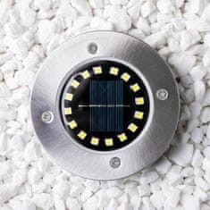 6x Solární zahradní lampa LED do zeme HELIS 16×LED 1W 4000K Neutrální bílá