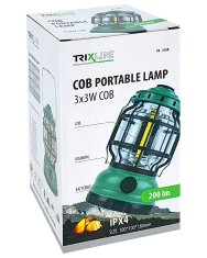 Bateriecentrum LED COB 3x3W outdoorová svítilna na baterie TR-218R TRIXLINE zelená