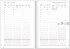 Presco Publishing Týdenní diář Vivella Classic 2024, šedý, 15 × 21 cm