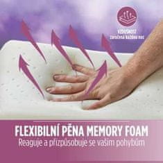 Vitapur Anatomický polštář z paměťové pěny Lavender Memory - 30x50x7/9 cm, Mimořádná prodyšnost díky technologii AirMesh.