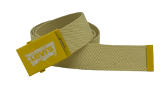 Levis textilní unisex pásek – žlutý , 85 cm