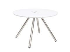 Present Time Konferenční stolek 60cm, se stříbrnými nohami Leitmotiv