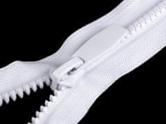 INTEREST Kostěný zip šíře 5 mm délka 70 cm kulaté zoubky - bílý.