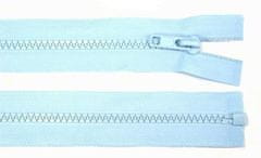 INTEREST Kostěný zip šíře 5 mm délka 65 cm bundový - světlá modrá.