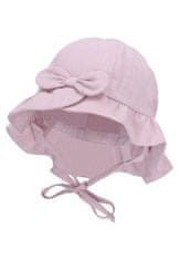 Sterntaler Klobouk lněný s mašlí na zavazování UV 50+ pink holka-35 cm-1-2 m