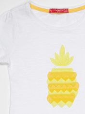 Kraftika Tričko pro dívky bílé s proužkem žlutého ananasu