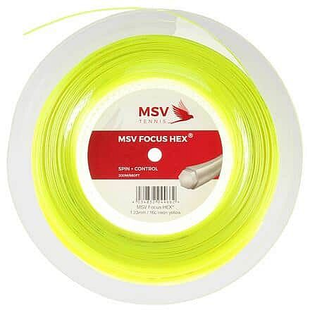MSV Focus HEX tenisový výplet 200 m žlutá neon Průměr: 1,23