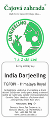 Čajová zahrada India Darjeeling TGFOPI Himalaya Royal - černý čaj, Varianta: černý čaj 60g