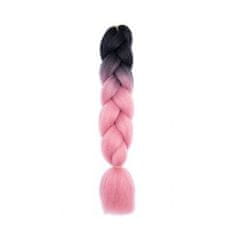 Carla Syntetické vlasy do copánků Yulik růžovo-černá 120 cm