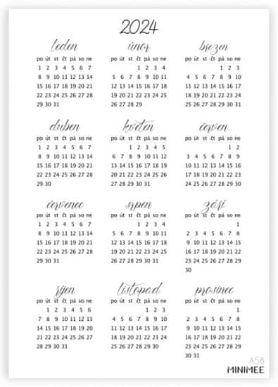 KN Samolepky MINIMEE - Kalendáříky 2024
