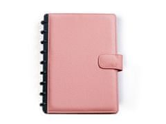 Life Designer Kožený zápisník klasický - Pudrově růžová, linkovaný