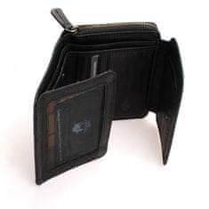 Divoký býk Malá černá dámská kožená peněženka DIVOKY BYK