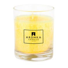 AROMKA Přírodní vonná svíčka palmová - AROMKA - Whiskovka, 250 ml Vůně: Měsíček Lékařský