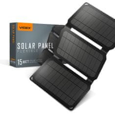 VIDEX Přenosná solární nabíječka, VSO-F515UU, VIDEX | 15W