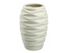 Sandra Rich Váza LIPS keramická bílá d13x20cm